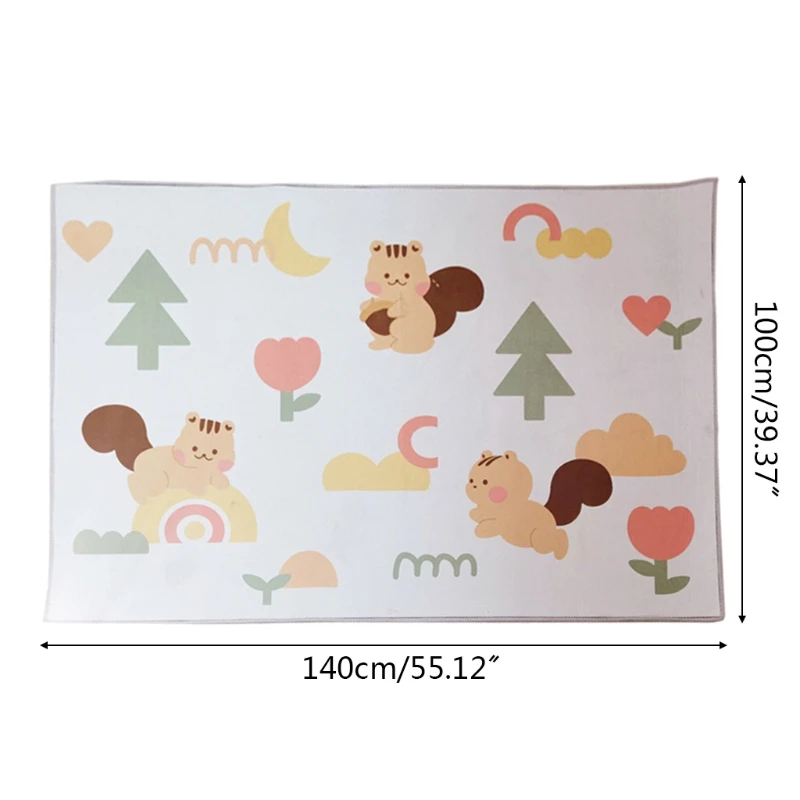 

Baby Play Mat Crawling Carpet Kids Floor Rug Cartoon Squirrel Printed Playmat DXAD