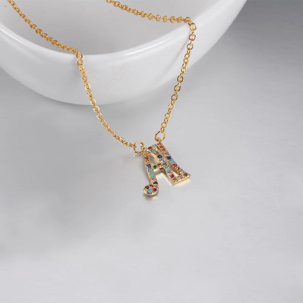 Женское ожерелье с буквенным принтом цепочка алфавитом и именем Подвеска для