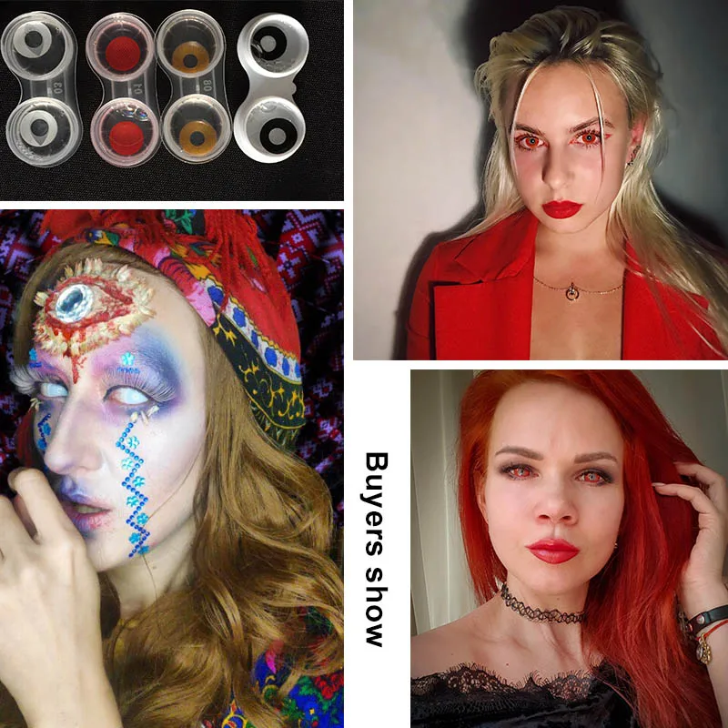 Цветные линзы ed на Хэллоуин аксессуары для косплея аниме контактные глаз ююютсу