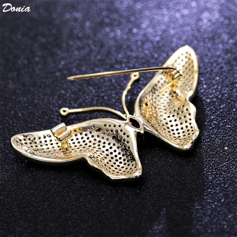 

Donia Jewelry New butterfly brooch fashion luxury wedding dinner dress accessories color AAA zircon corsage pin