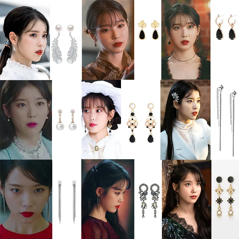 Женские серьги подвески со звездами в Корейском стиле с кольцами и кристаллами