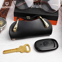 portable edc key wallet for men handmade genuine leather smart key holder bag housekeeper key pouch keychain keyring pocket