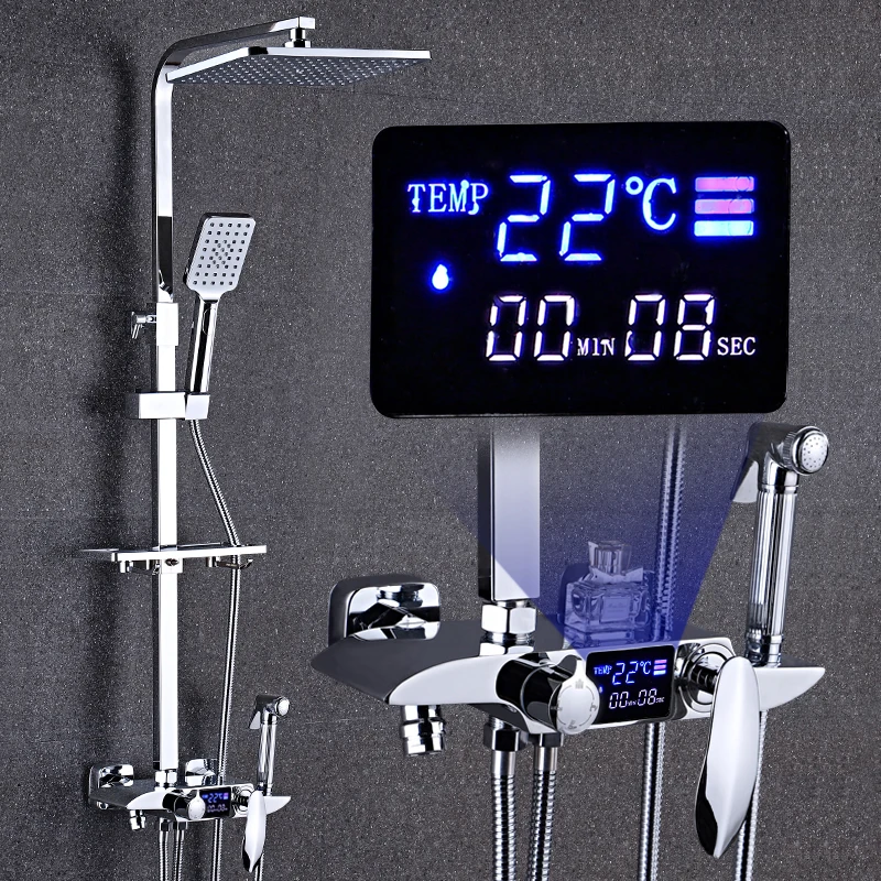 

Bain Douche Choveiro Preto Duschsystem Panel Columna Doucheset Conjunto De Chuveiro Do Banheiro Ducha Bathroom Shower System