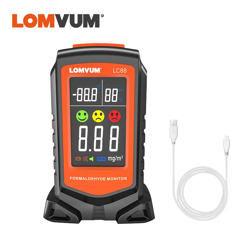 Детектор формальдегида LOMVUM Pm2.5 Pm1.0 TVOV цифровой измеритель качества воздуха