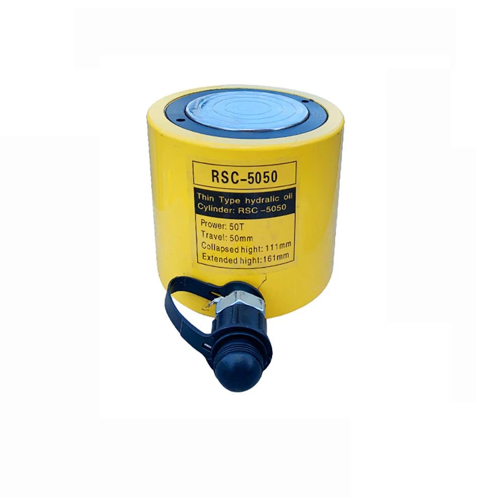 50T Industrial Thin Type Hydraulic Oil Cylinder Disconnect-type Hydraulic Jack Hydraulic Cylinder 10T/20T/30T/50T/100T Stroke 50MM Y - Цвет: 50T