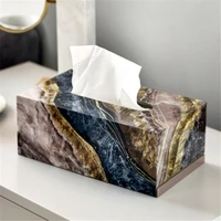 marbling paper towel holder removable tissue box organizer rack for living room bathroom kitchen home accessories