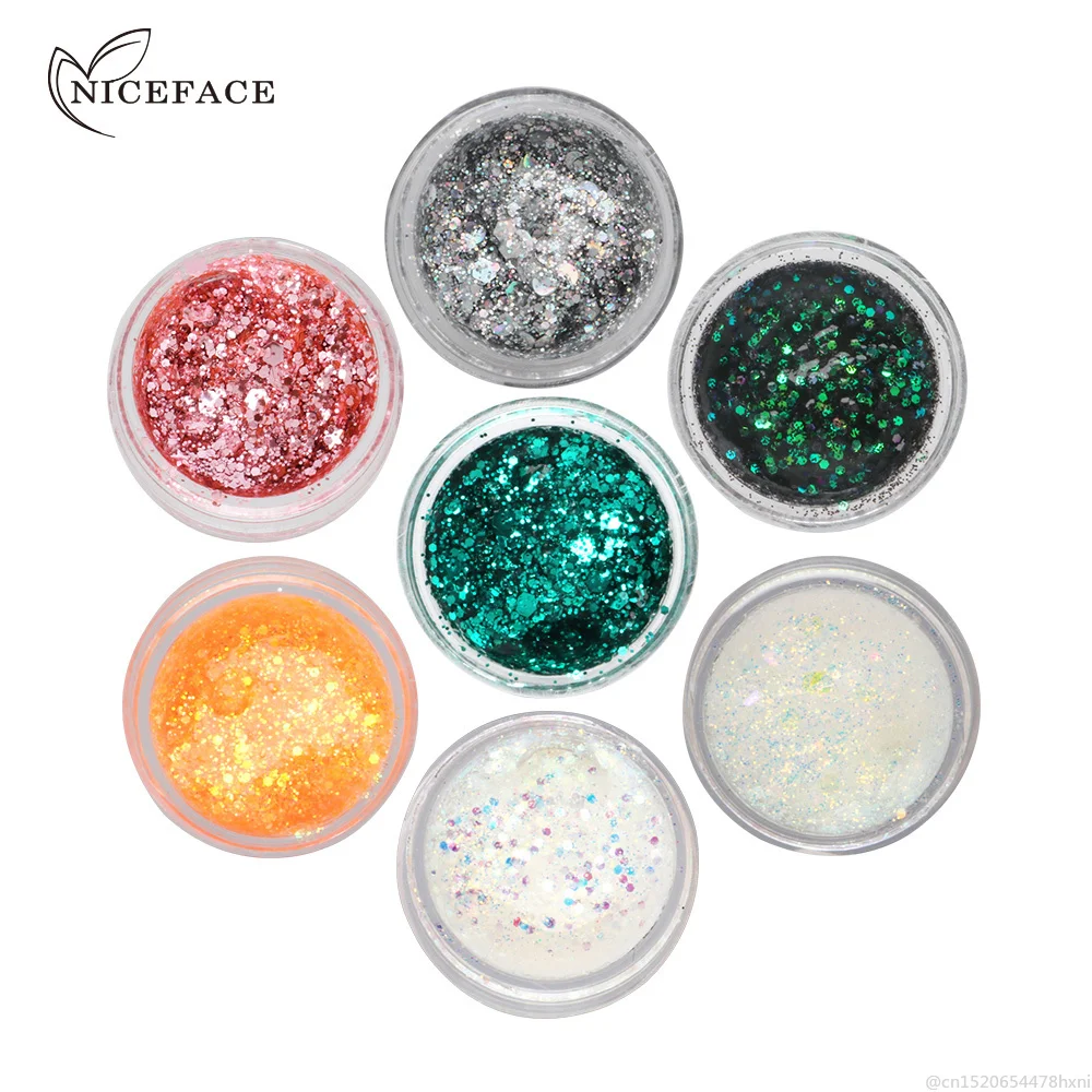 

17 Colors Jelly Glitter Sequins Eyeshadow Gel Highlight Colorful Pearlescent Eyes Makeup Beauty Cosmetics Maquillage TSLM1