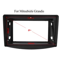 double din black abs trim fascia frame for mitsubishi grandis refit car android 9radio navigation dvd mounting dashboard new