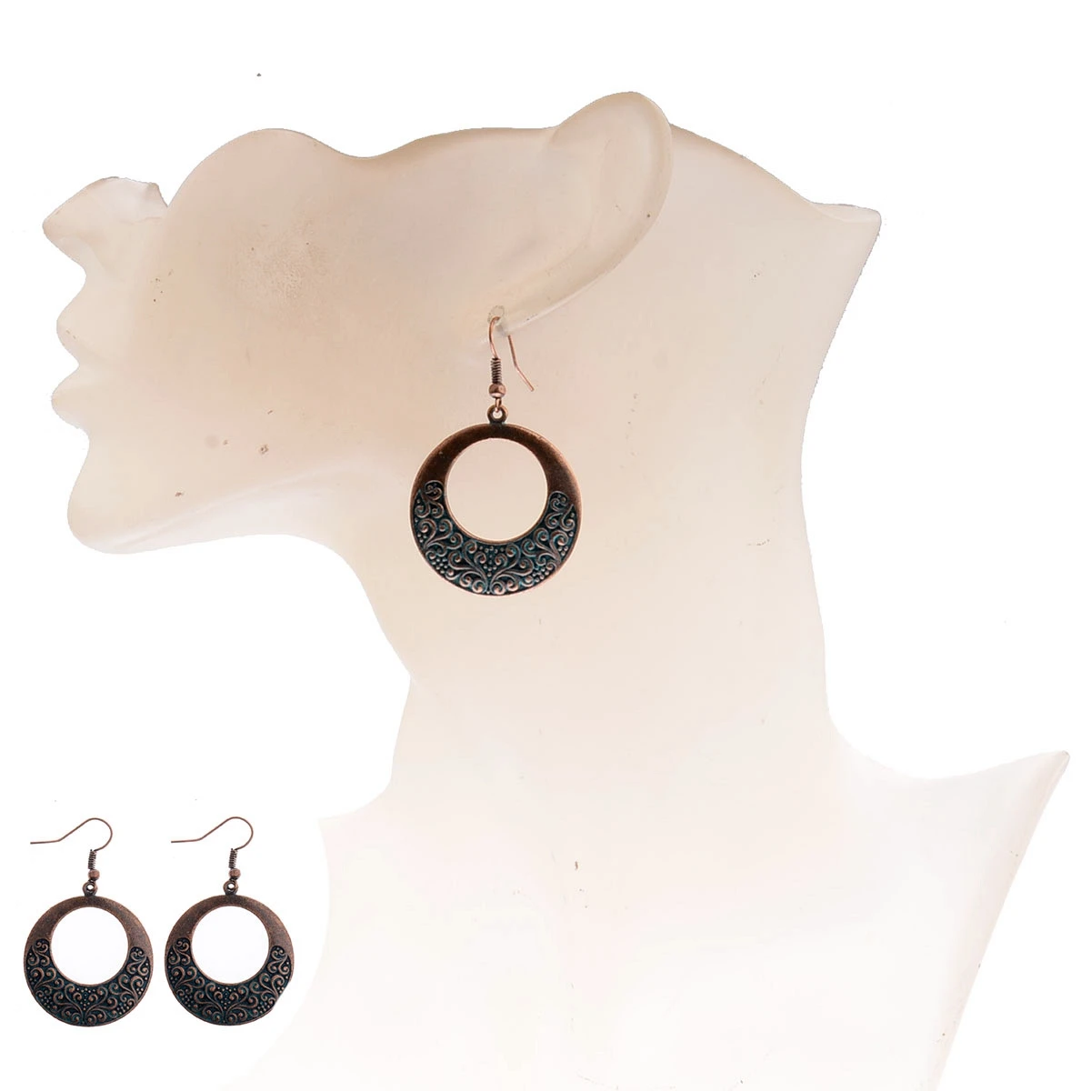 2020 женские ретро серьги в форме капли воды резные Этнические антикварные цветы