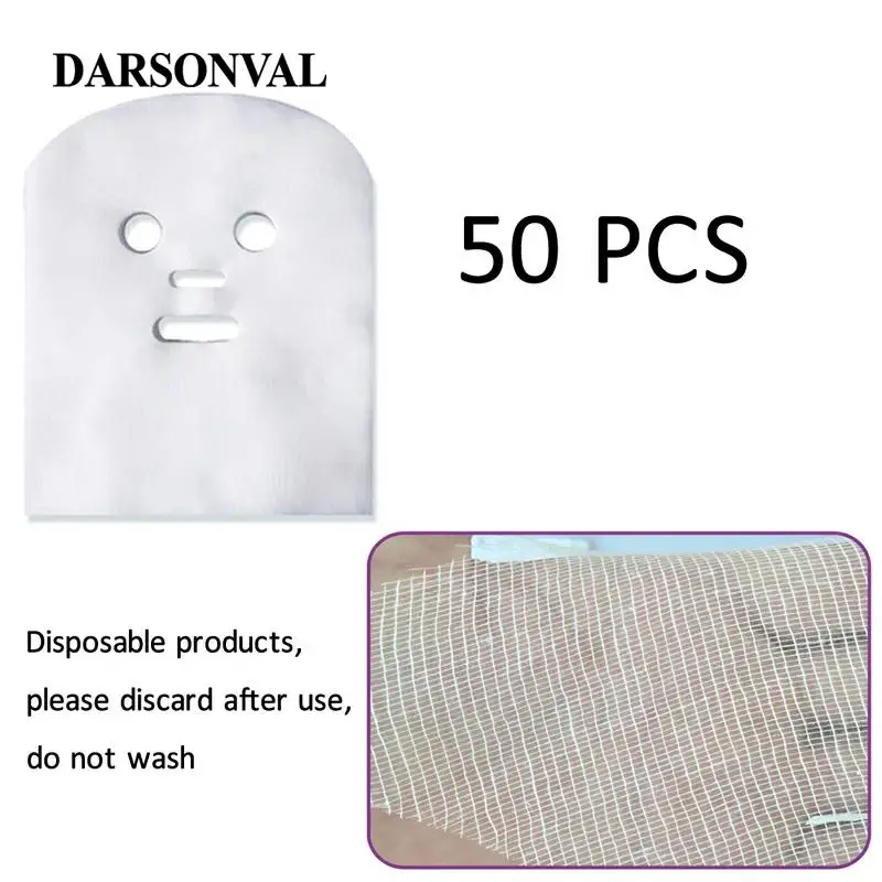 Дарсонваль 50 шт. марлевые маски для лица, для похудения, удаляет мешки для глаз, маска для ухода за кожей лица, инструменты для красоты