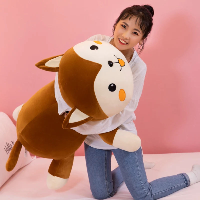 Comprar Encantador 1 Pieza 55-95CM Nuevo Gran Husky Juguete De Peluche Lindo Suave Perro Muñeco Chico Juguete Almohada Para Dormir Novia Niño Regalo De Cumpleaños
