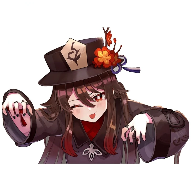 

Popular Genshin Impact Hu tao HutaoStickers Vinyl DIY Decal Air Conditioner Sunscreen Decor KK13*9cm