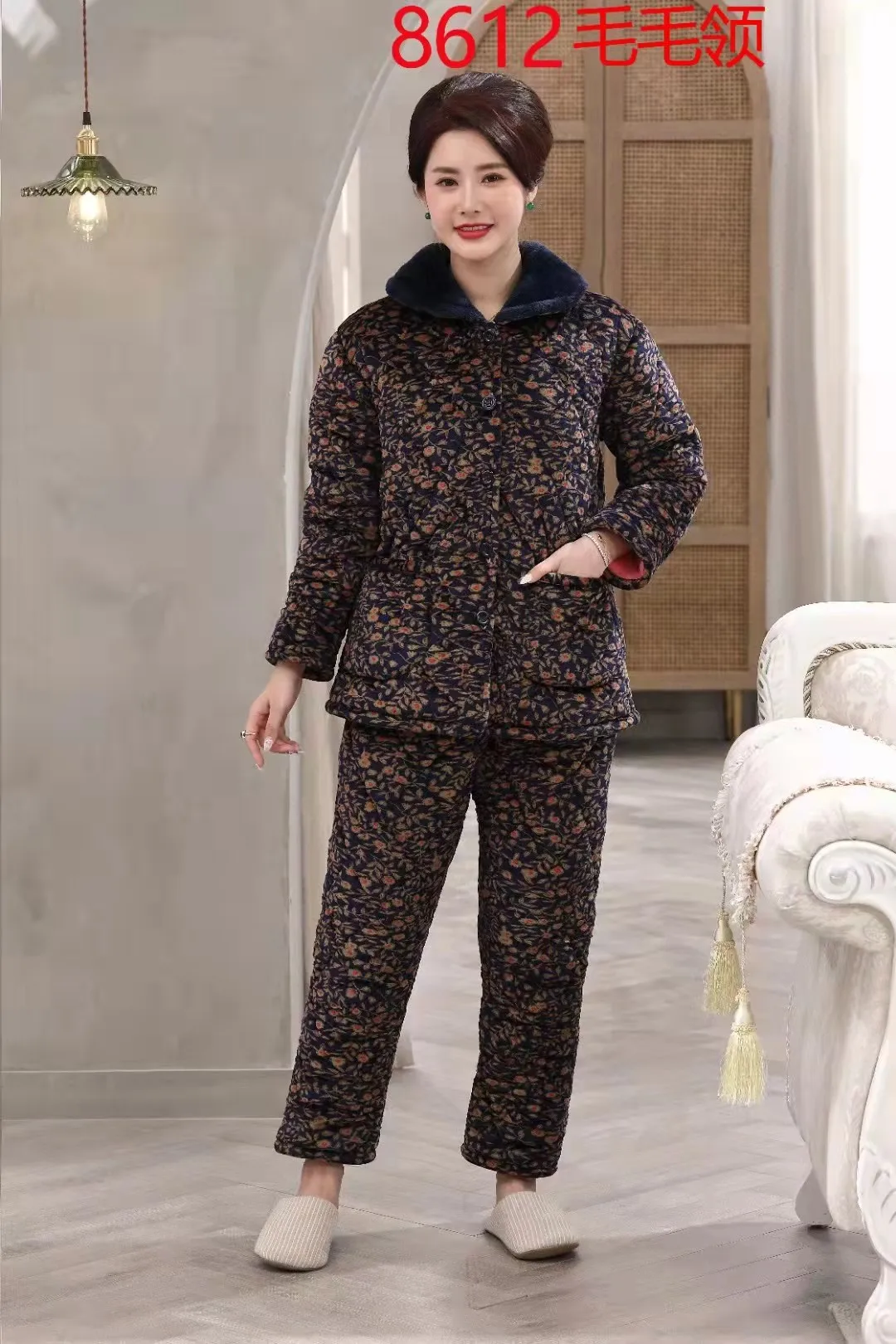 

2021 зимний женский костюм, фланелевый, стеганый, хлопковый, утепленный, теплый, пальто с длинным рукавом, брюки, Женский плюшевый, строительны...