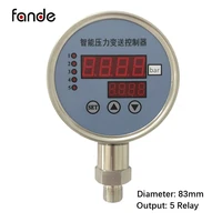 fandesensor water pressure controller 5 relays lcd display 0 100mpa ac220v dc24v