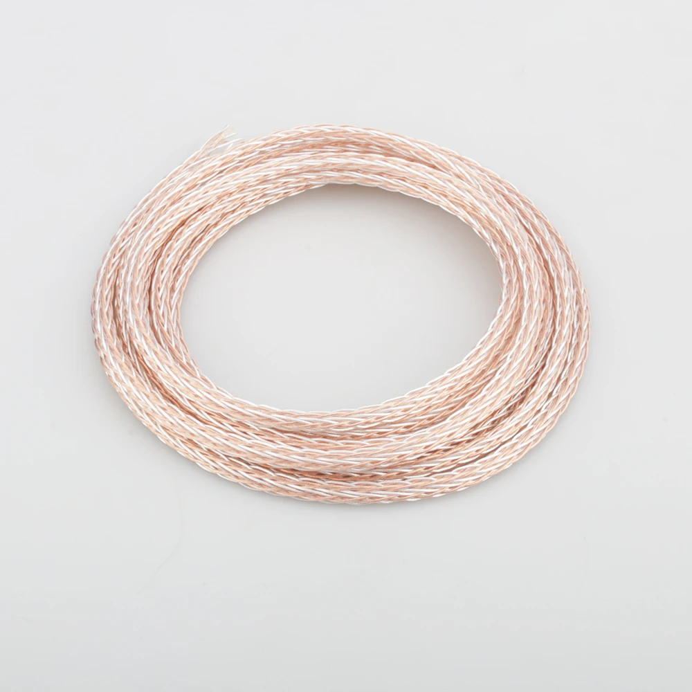 Audiocrast 1619 16 ядер 6N OCC и серебряный кабель PTFE для наушников Сделай Сам Наушники DIY