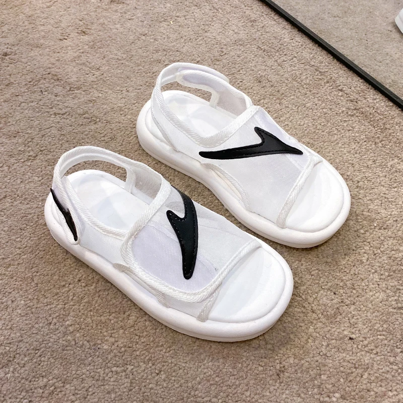 

Boys' net sandals 2021 summer new kids' beach shoes tide brand girls' soft bottom non slip net red children's shoes
