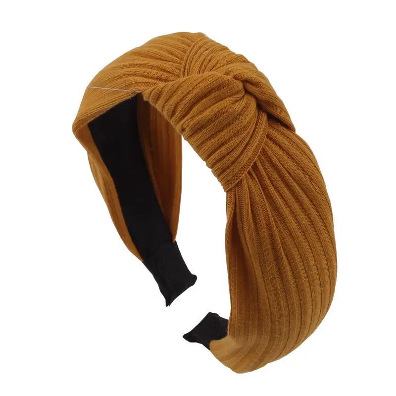 

Fashion Women Headband Solid Stripe Cross Knot Hair Band Lady Girls Twist Elastic Hairband Yoga Turban Hair Accessories