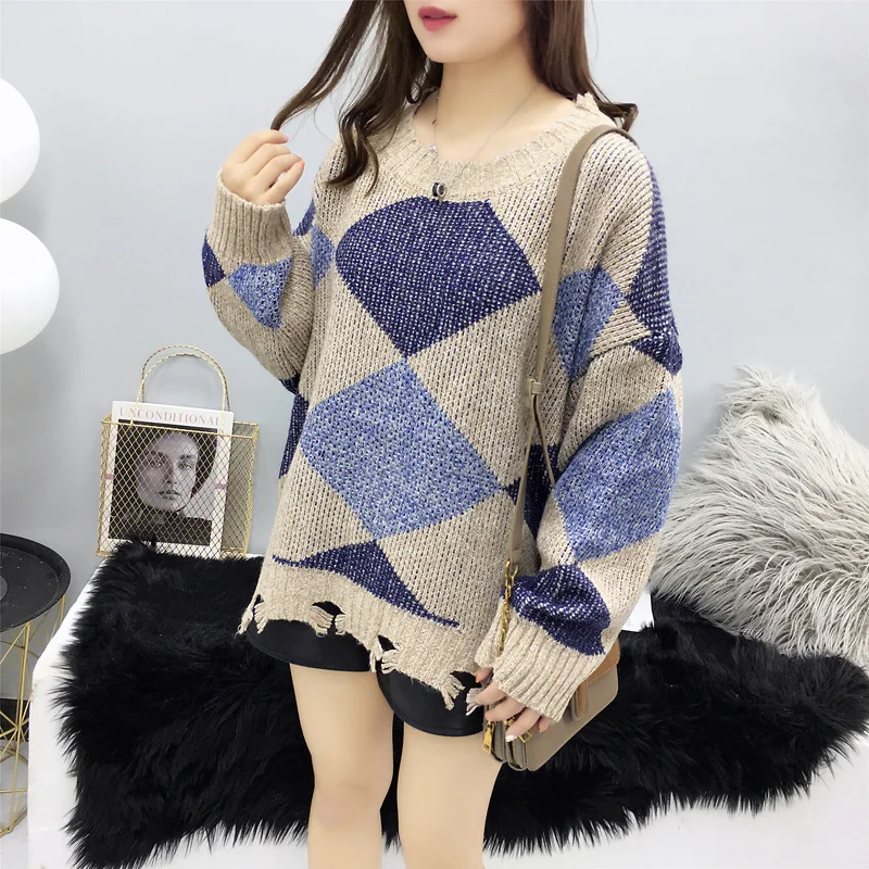 Женский вязаный свитер пуловер женский осенне-зимний Повседневный 2021 | Женская