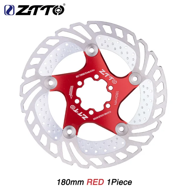 cooling 180mm red ZTTO Велосипедный тормозной охлаждающий диск плавающий ледяной ротор для горного велосипеда с гравием 203 мм 180 мм 160 мм 140 мм охлаждающий ротор vs RT99 RT86 - Цвет: cooling 180mm red