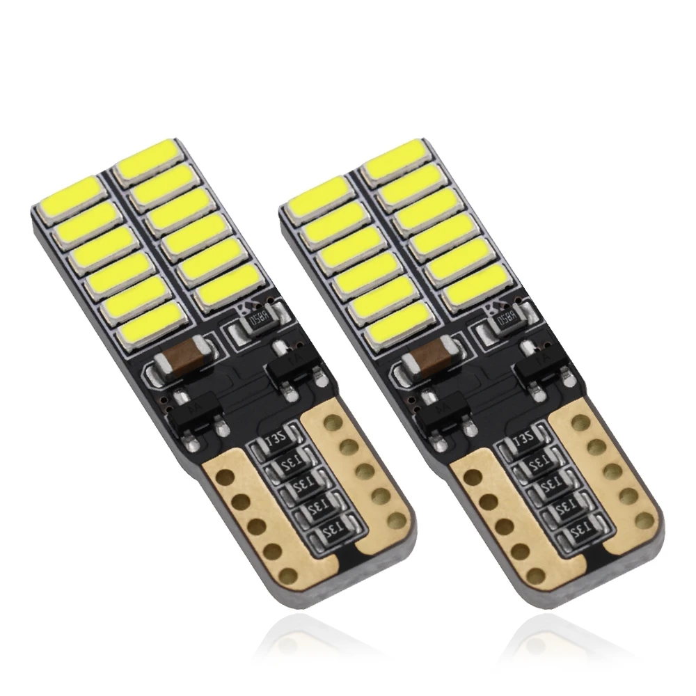 2 шт. Canbus Led 194 T10 W5W автомобильный светильник без ошибок 24Smd 4014 чипы клиновидная