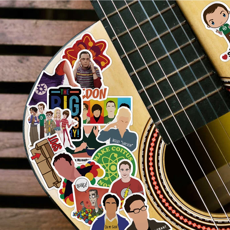 Pegatinas de la serie de TV Big Bang Theory para ni&ntilde;os, calcoman&iacute;as impermeables para equipaje, coche, port&aacute;til, skate de nevera, 10/30/50 Uds.-4