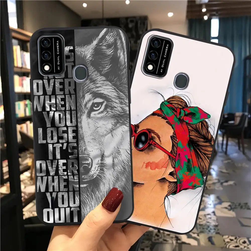 Водонепроницаемый чехол для телефона из ТПУ Itel A48 модный дизайн аниме подарок