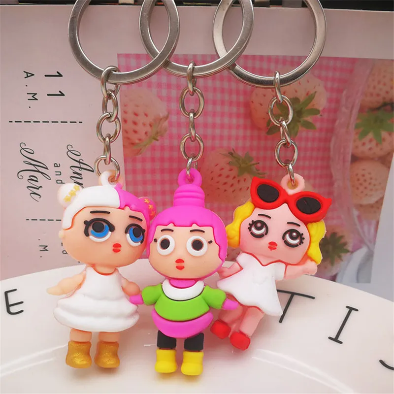 2019 new cartoon soft keychain surprise doll pendant children's bag ornaments promotional small gifts | Украшения и