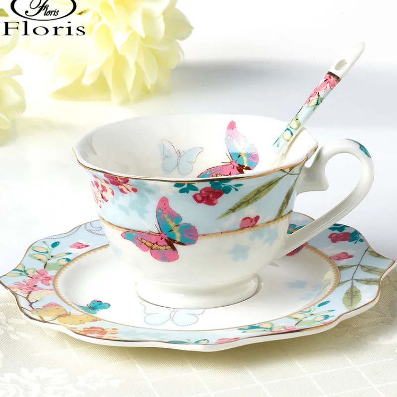 

Bone China Ceramic Tea Coffee Cup Saucer traditional chinese tea cups japanese style ceramic cups xicaras tea saucer set II50BYD