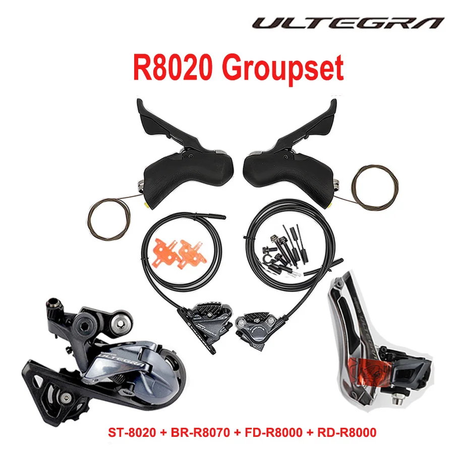

SHIMANO Ultegra R8020 Groupset R8020 Hydraulic Disc Brake Derailleurs Road Bike R8020 R8070 shifter R8000 Front Rear Derailleur