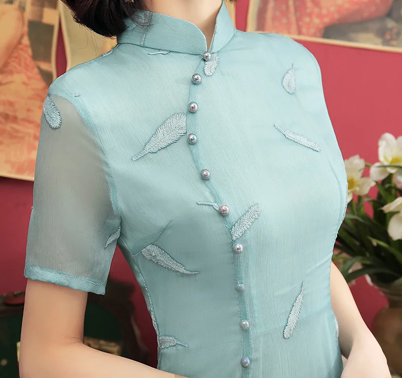 Женское шифоновое платье с коротким рукавом из Вьетнама Ao Dai | Тематическая