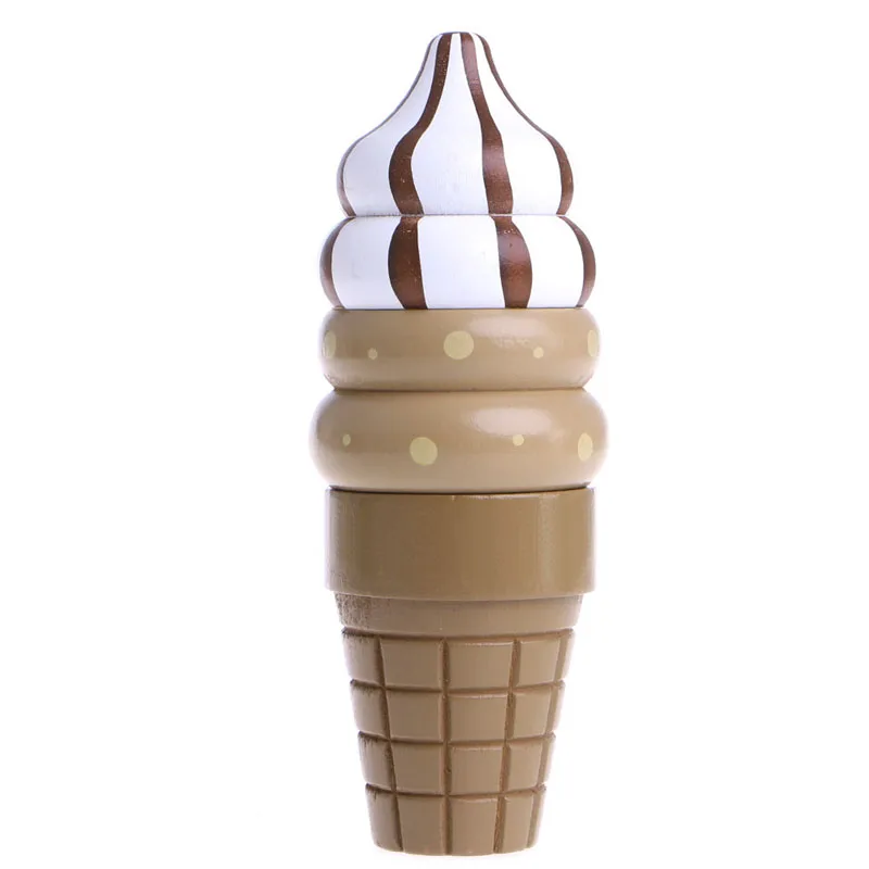 Деревянная Магнитная игрушка для ролевых игр детский подарок мороженого детей |