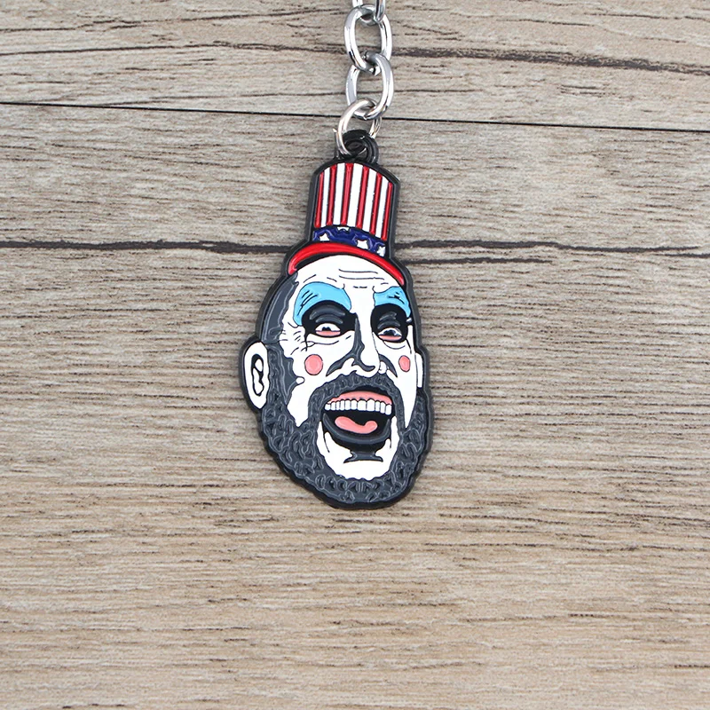 Металлический брелок для ключей K712 с эмалью в виде клоуна | Украшения и