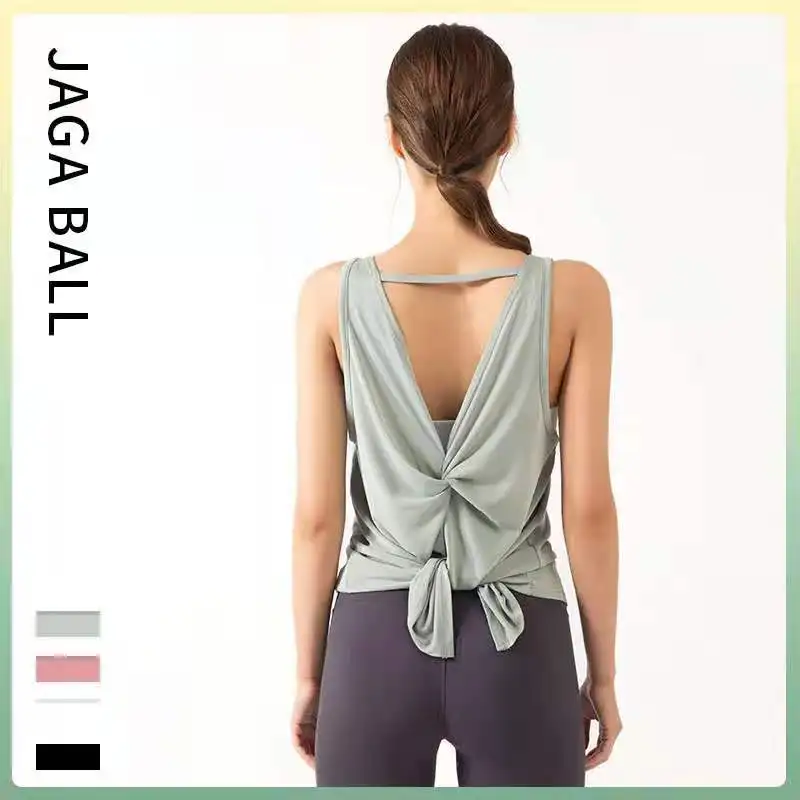 

Loose Breathable Short-Sleeved Women's Vest Feminine Back Split Modal Blouse Sports Tops Running Fitness Yoga Clothes Tank Top