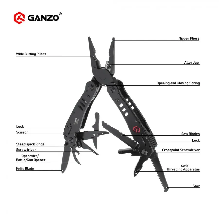 Gango мультиинструмент G302 H / B многофункциональные плоскогубцы Набор инструментов