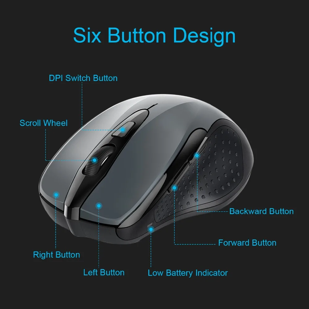 TeckNet 2600 dpi беспроводная мышь компьютерная Bluetooth мышь PC Mause эргономичная мышь 3,0 USB оптическая мышь для ноутбука ПК