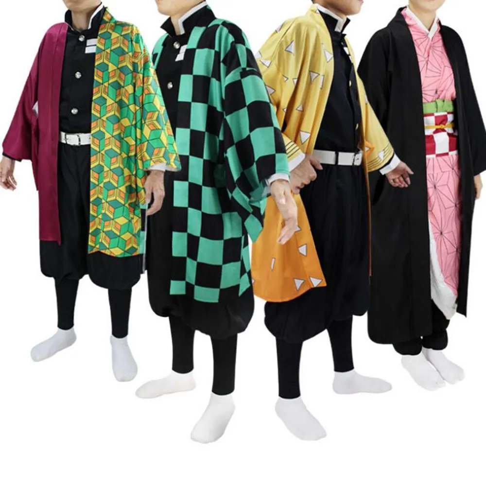 

Anime Kimono Demon Slayer Kimetsu no Yaiba Tanjirou Nezuko Cosplay Costume