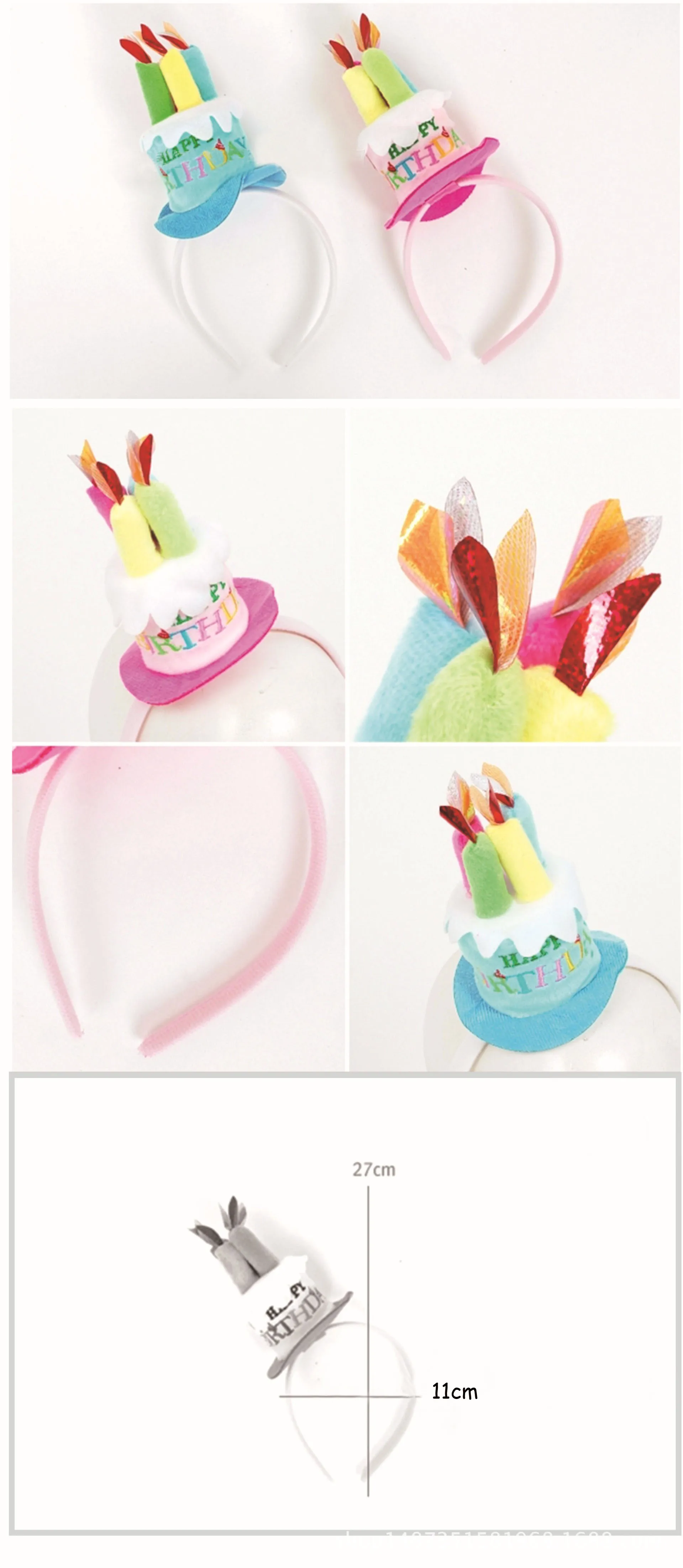 

Cake Candle Hairband Headband Headdress For Festival Carnival Party Hair Hoop Costume home decor wedding birthday