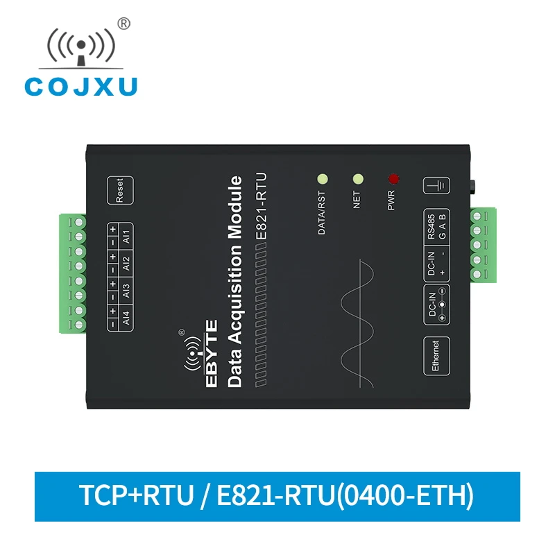 

Modbus RS485 RJ45, цифровое количество, TCP RTU, 4-канальный вход, COJXU E821-RTU(0400-ETH), беспроводной прозрачный модем приемопередатчика