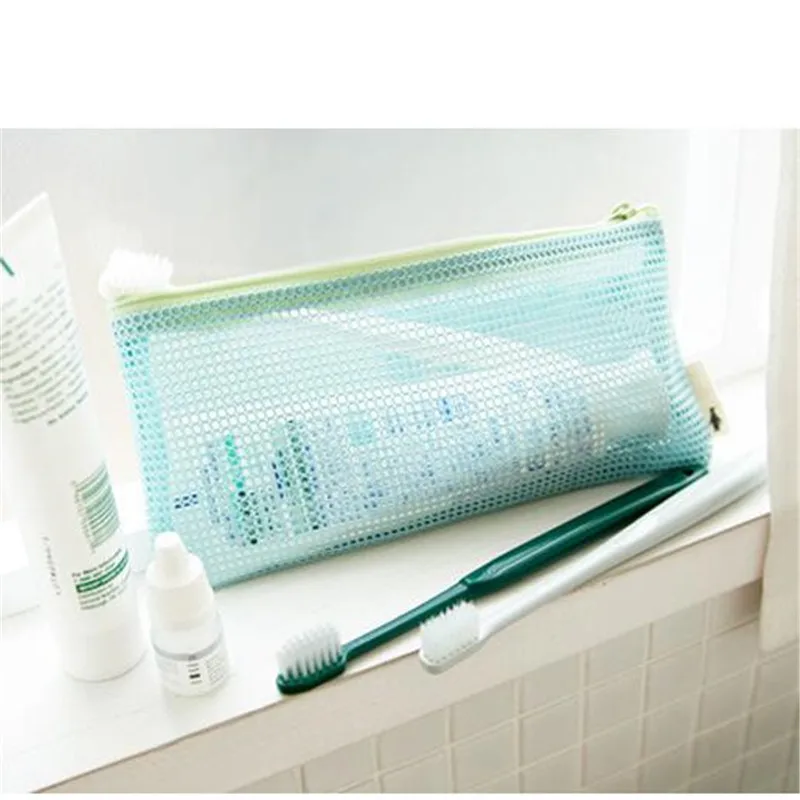 

Mini Women Mesh Cosmetic Bag Toothbrush Pencil Lipstick Makeup Make Up Organizer Bag Small Travel Cosmetic Cases Storage Pouch