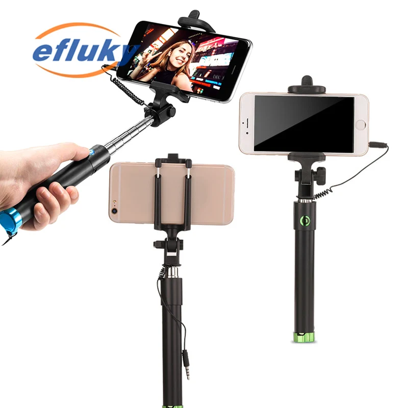 Проводной мини монопод для селфи автопортрета смартфон на Android портативный