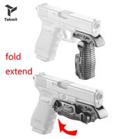 totrait 20mm polymer airsoft pistol grip folding grip handle for 0 21mm rail fit water gun nerfly t43 hunting accessories