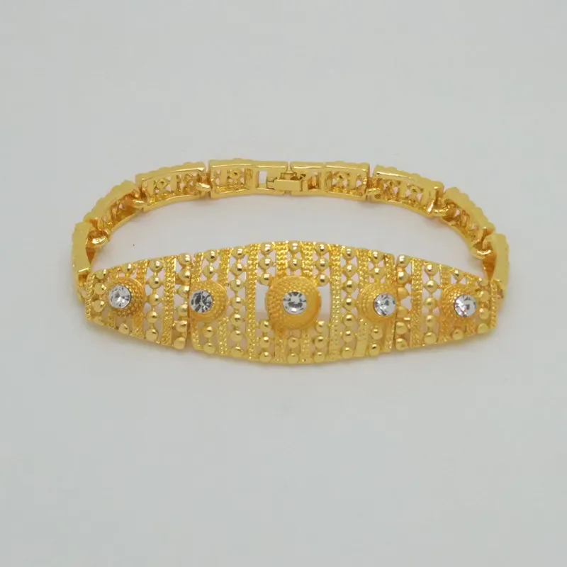 Дубай Золотой Цвет Ювелирные наборы для женщин большое ожерелье Африканский