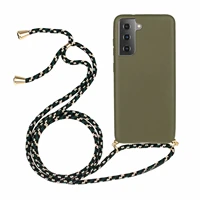 luxury silicone chain necklace cell phone case for huawei p40 p30 pro with lanyard neck strap rope for huawei p smart 2020