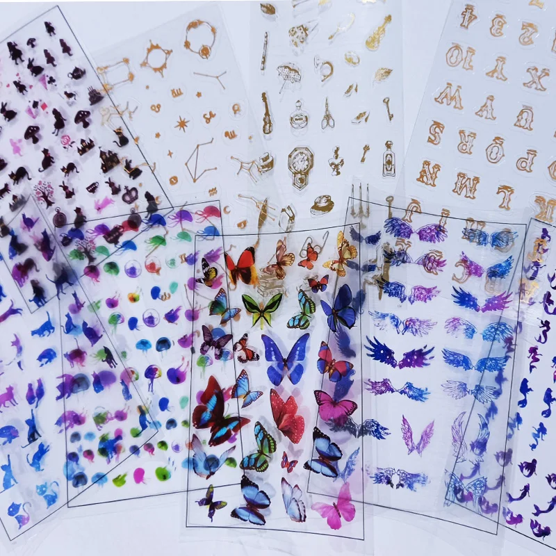 

3 шт., голографическая пленка для ногтей, в виде букв