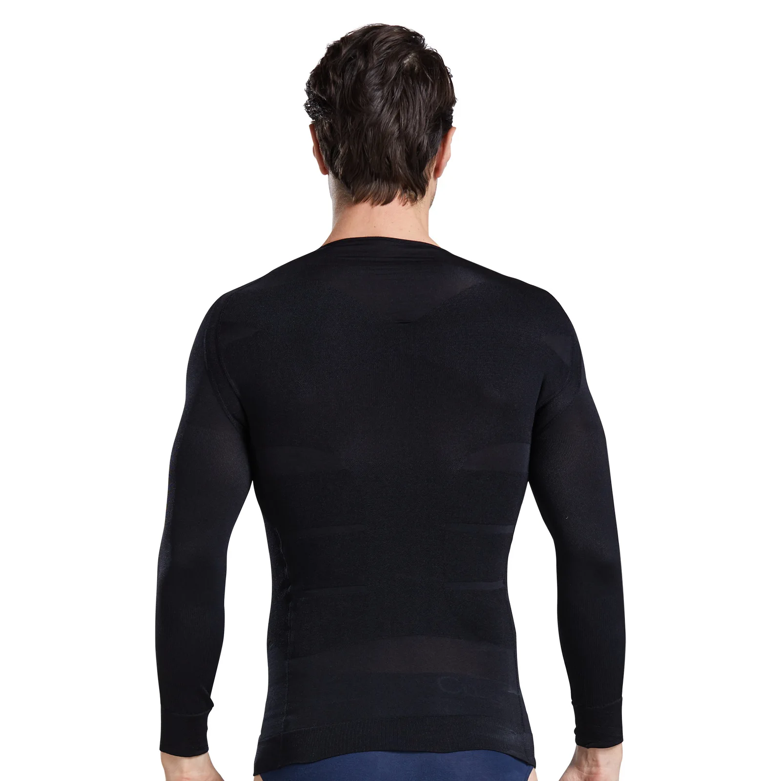 Body Shaper For Men Long Sleeve Compression Shirts Slimming  Seamless Tummy Control Gynecomastia Gym Workout Undershirt