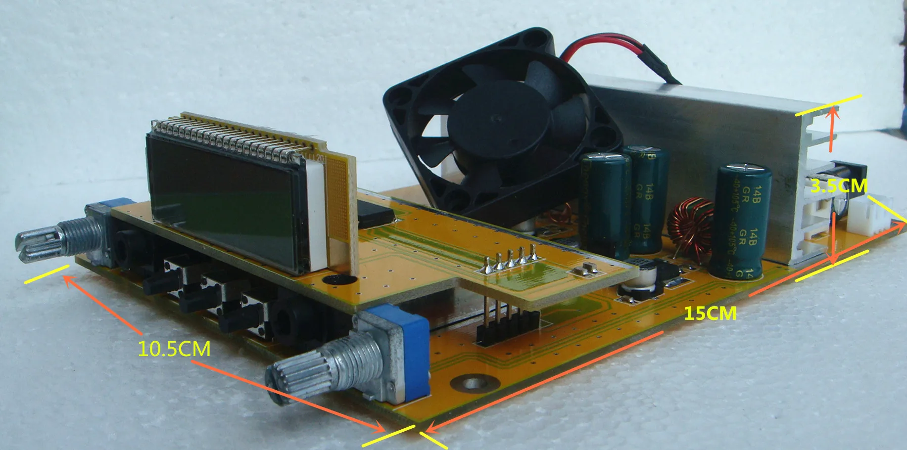 1 5 Вт/15 Вт регулируемый PLL стерео Fm передатчик вещания только PCB + вентилятор |