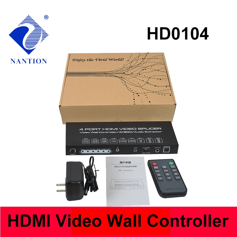 Настенный видеоконтроллер 4K 2X2 1 HDMI-совместимый вход 4 выход 2X1/3X1/4X1/1X2/1X3/1X