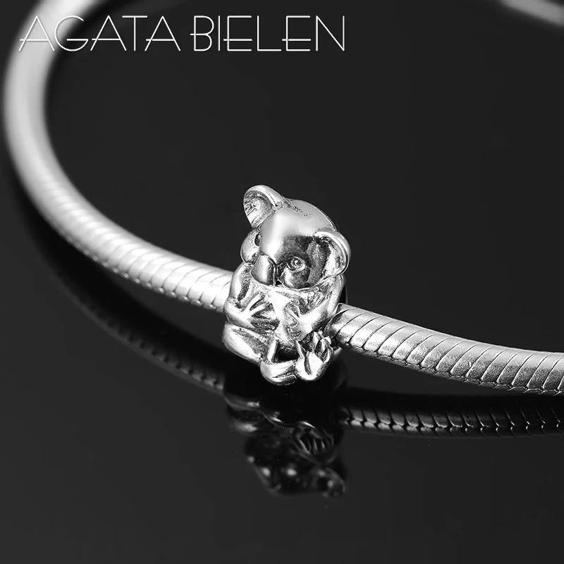 2019 Hot 925 Sterling Silver love animal DIY cute koala fine metal beads Fit Original European Charm Bracelet Jewelry making | Украшения и