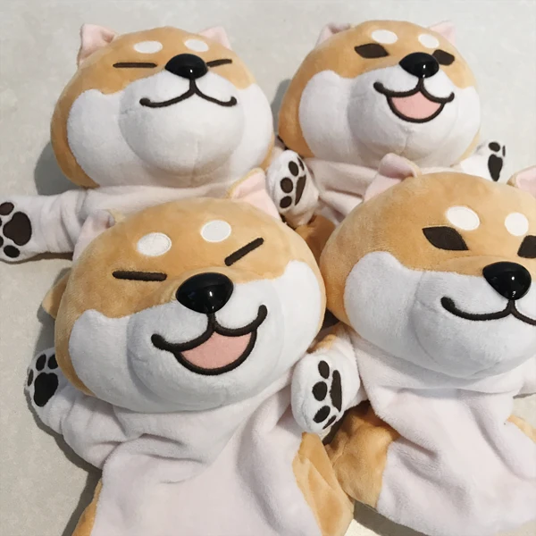 Плюшевая игрушка мягкая кукла мультяшное животное Сиба-Акита собака ручная