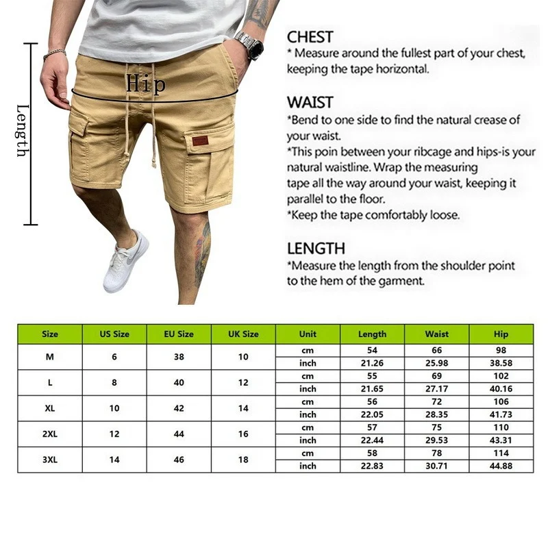

SHUJIN 2021 Summer Men Shorts Straight Trend Overalls Shorts Combat-Cargo Men Drawstring Trunk Fitness Work Casual Gym Shorts